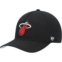 Men's '47 Black Miami Heat Hitch Snapback Hat