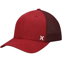 Men's Hurley Heather Red Mini Icon Trucker Flex Fit Hat