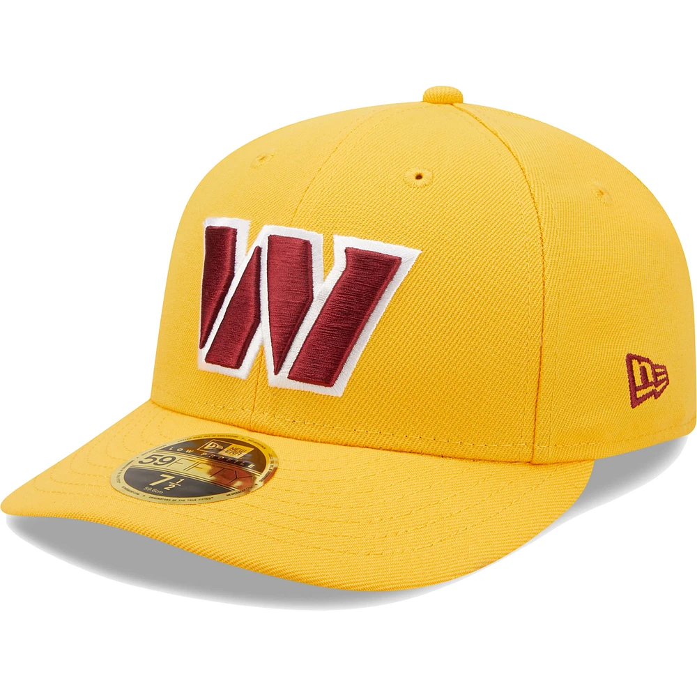 Men's New Era Gold Washington Commanders Omaha Low Profile 59FIFTY Fitted Hat