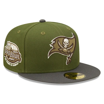 Men's New Era Olive/Graphite Tampa Bay Buccaneers 59FIFTY Fitted Hat