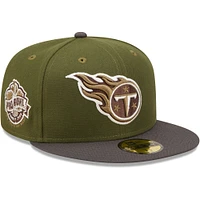 Men's New Era Olive/Graphite Tennessee Titans 2000 Pro Bowl 59FIFTY Fitted Hat