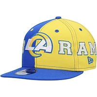 Men's New Era Royal/Gold Los Angeles Rams Team Split 9FIFTY Snapback Hat