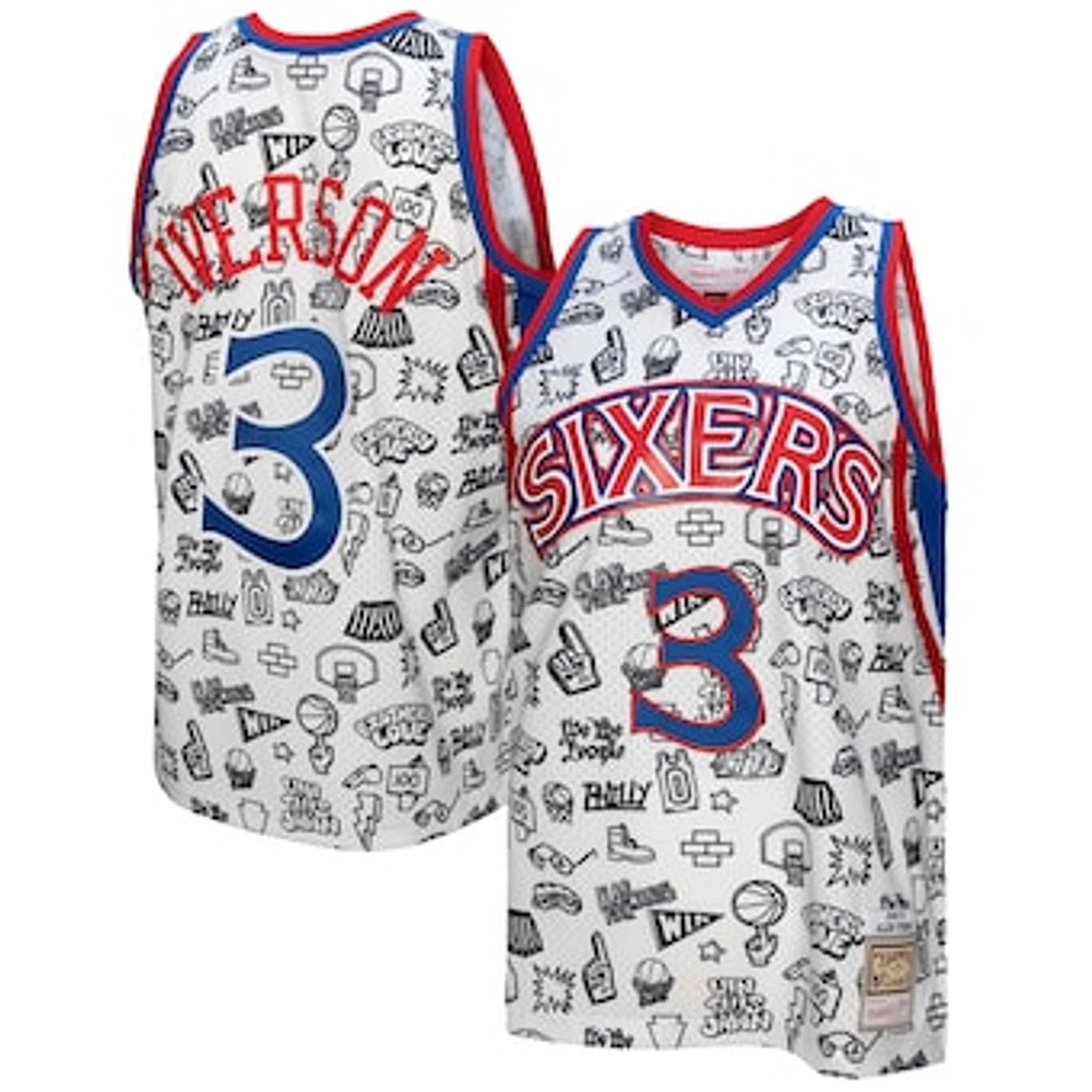 Men's Mitchell & Ness Allen Iverson White Philadelphia 76ers 1996/97 Swingman Jersey