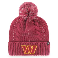 Women's '47 Burgundy Washington Commanders Bauble Cuffed Knit Hat with Pom