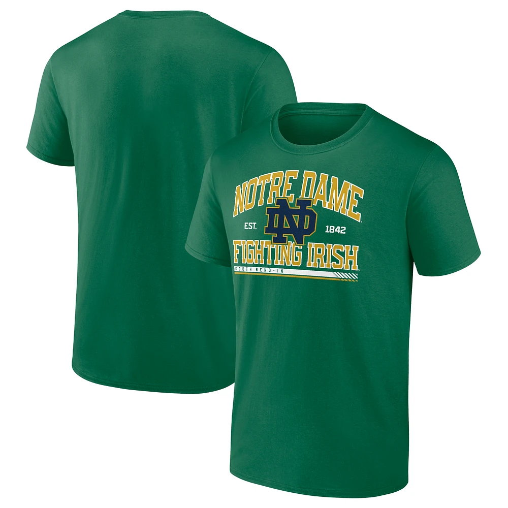 Men's Fanatics Kelly Green Notre Dame Fighting Irish Modern Stack T-Shirt