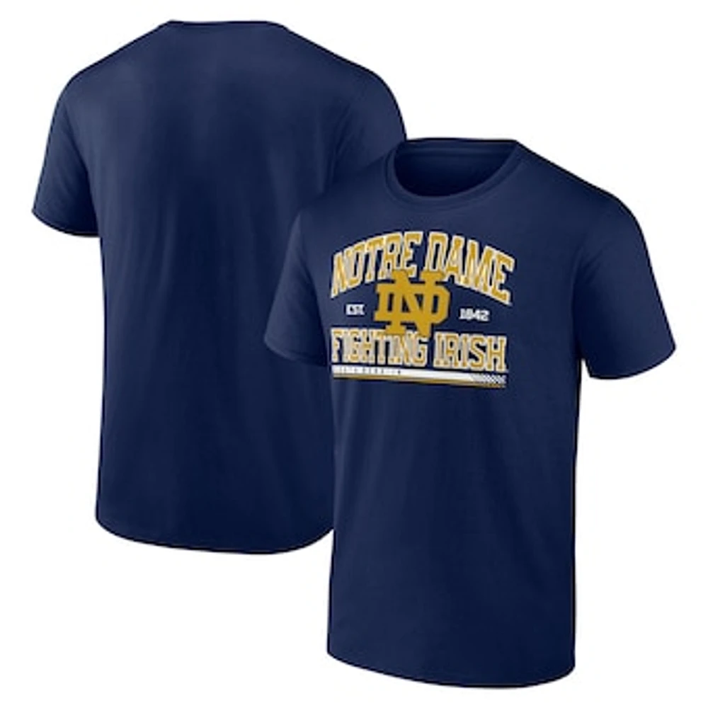 Men's Fanatics Navy Notre Dame Fighting Irish Modern Stack T-Shirt