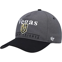 Men's '47 Charcoal/Black Vegas Golden Knights Super Hitch Adjustable Snapback Hat