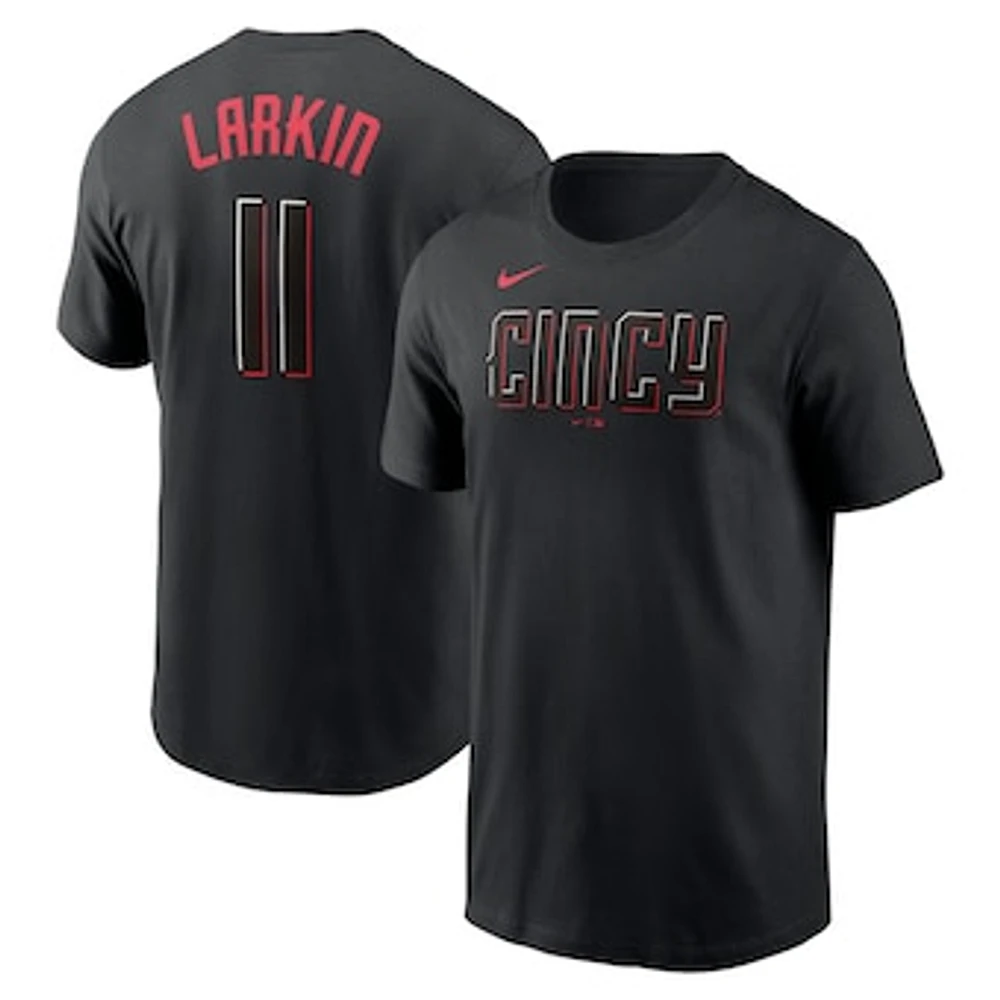 Men's Nike Barry Larkin Black Cincinnati Reds City Connect Name & Number T-Shirt