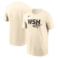 Men's Nike  Cream Washington Nationals City Connect Wordmark T-Shirt