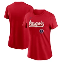 Women's Nike  Red Los Angeles Angels City Connect Wordmark T-Shirt