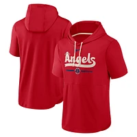 Men's Nike Red Los Angeles Angels City Connect Short Sleeve Pullover Hoodie