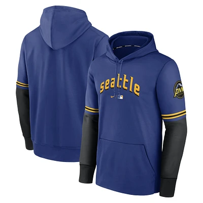 Men's Nike  Royal Seattle Mariners City Connect Pregame Performance Pullover Hoodie