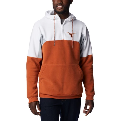 Men's Columbia Burnt Orange Texas Longhorns Lodge Quarter-Zip Hoodie