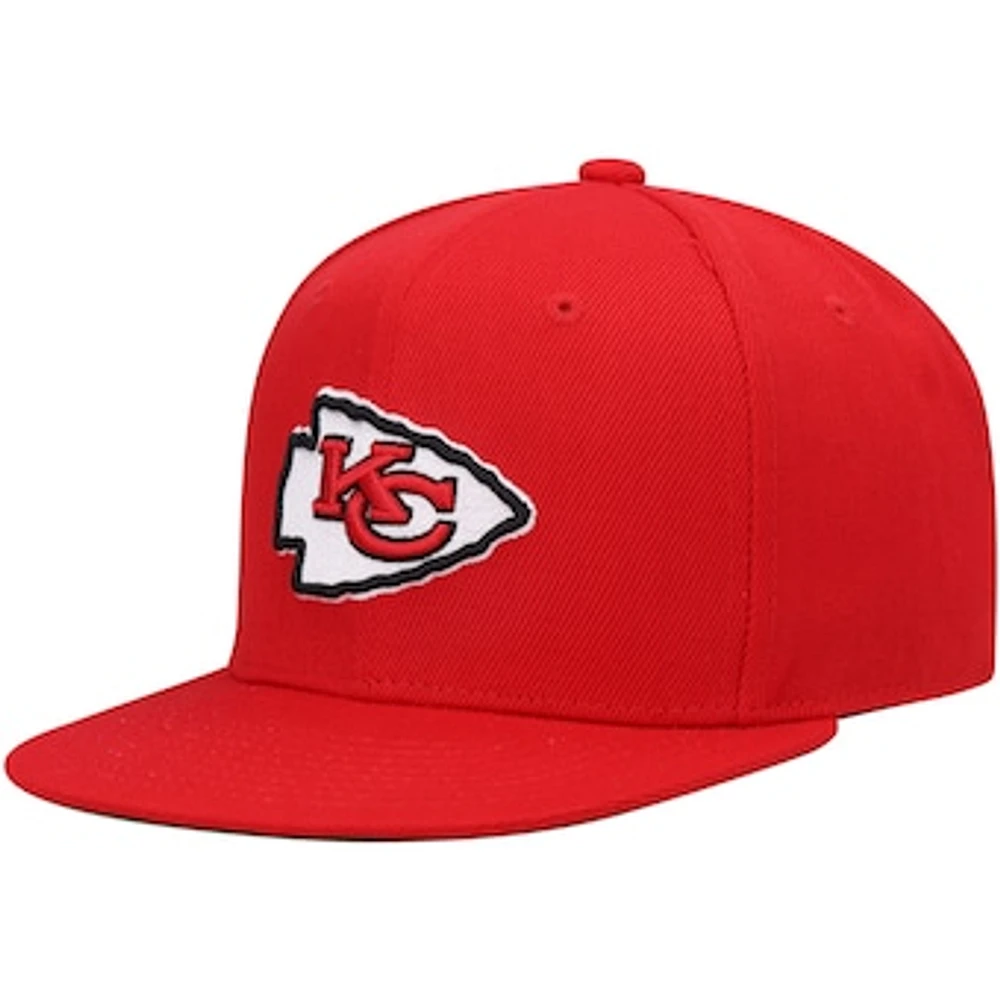 Youth Mitchell & Ness Red Kansas City Chiefs Gridiron Classics Ground Snapback Hat