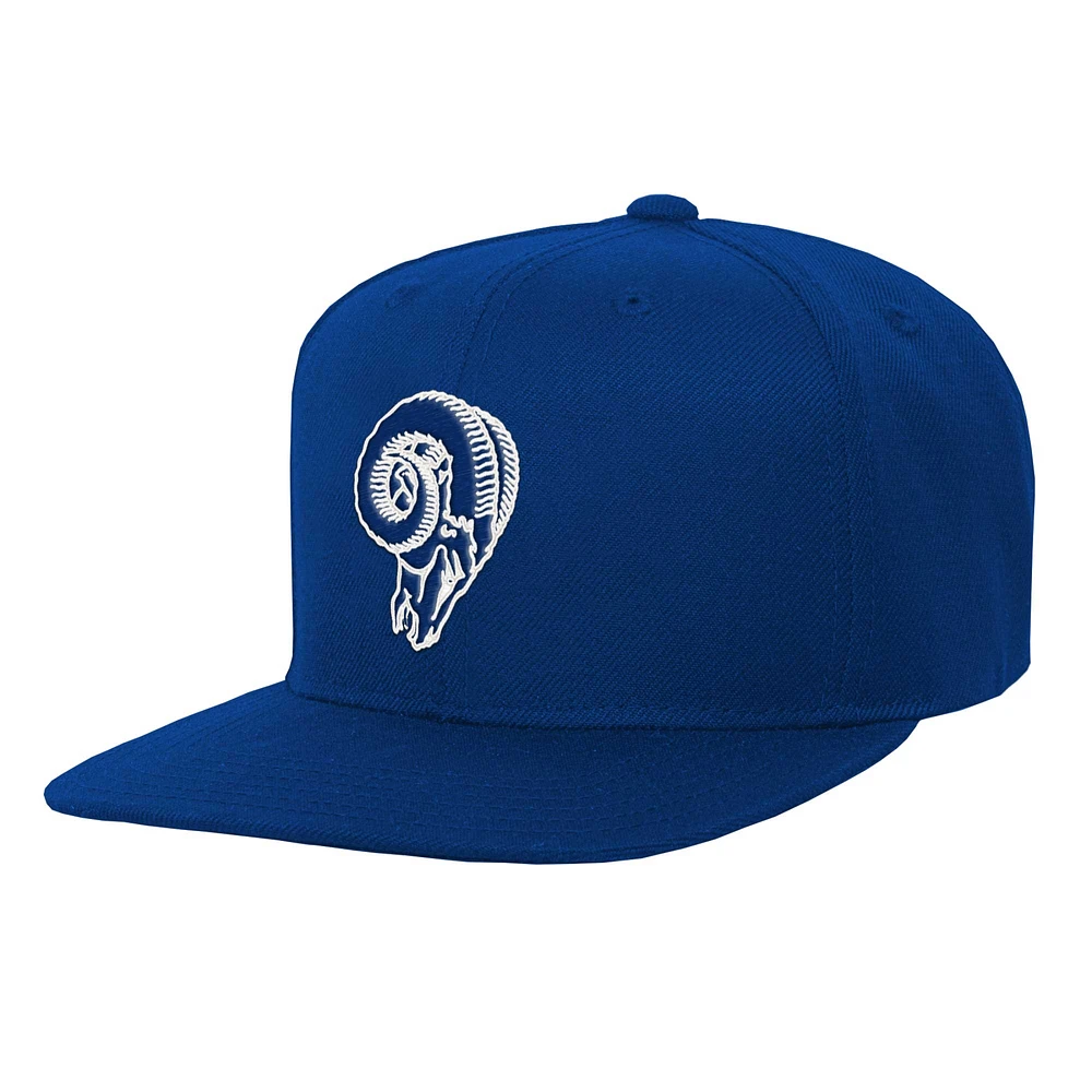 Youth Mitchell & Ness Royal Los Angeles Rams Gridiron Classics Ground Snapback Hat