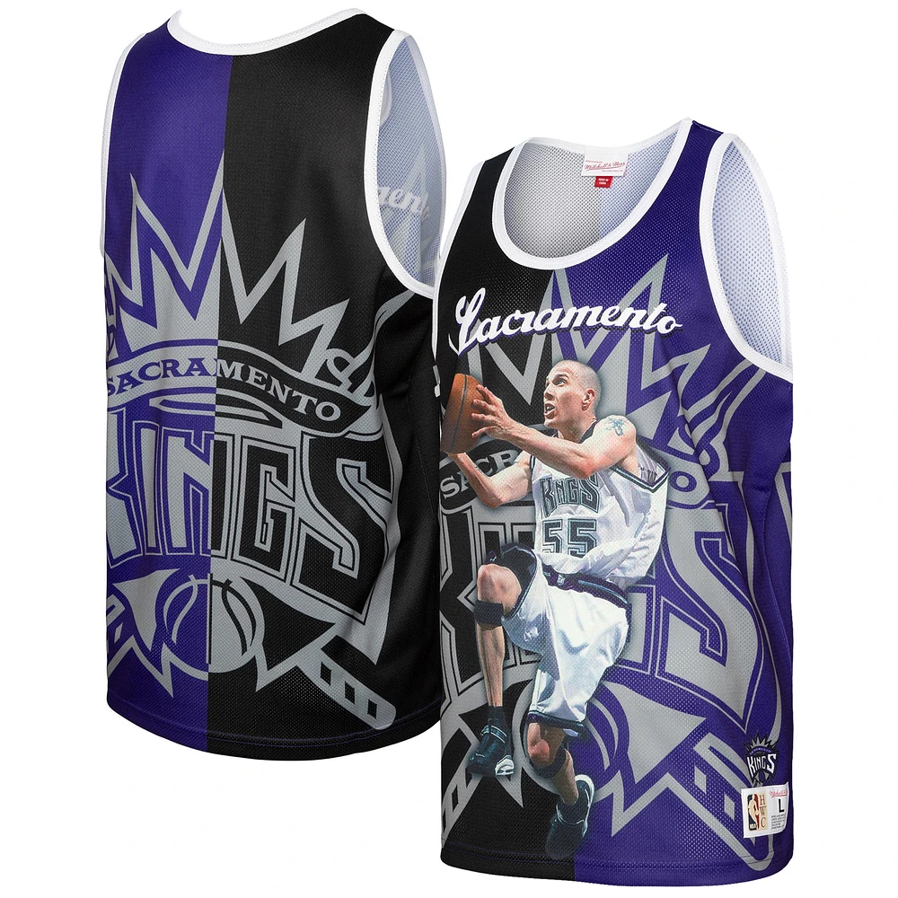 Men's Mitchell & Ness Jason Williams Black/Purple Sacramento Kings Sublimated Player Tank Top