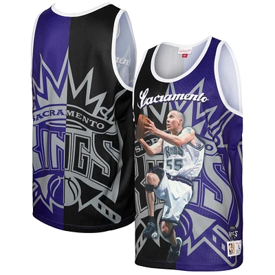 Men's Mitchell & Ness Jason Williams Black/Purple Sacramento Kings Sublimated Player Tank Top