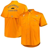 Men's Columbia Tennessee Orange Tennessee Volunteers Big & Tall Bonehead Logo Button-Up Shirt