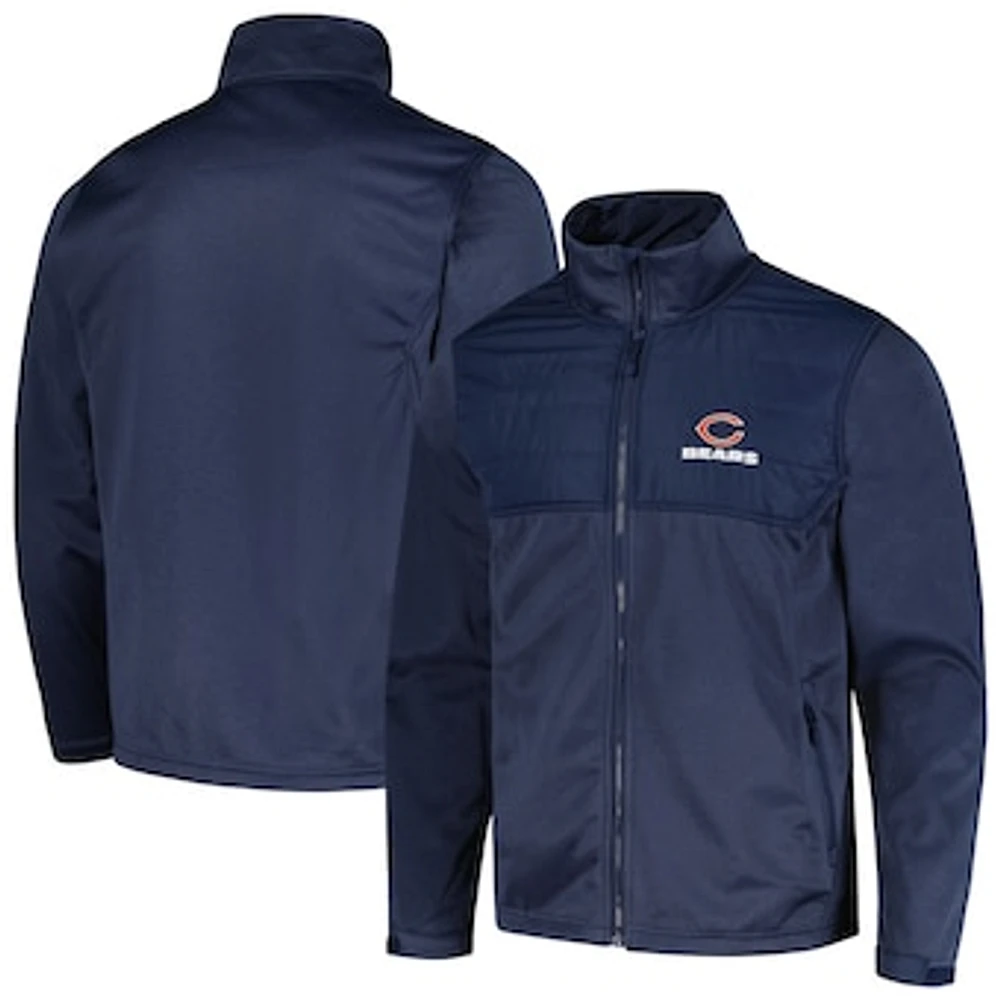 Men's Dunbrooke Heather Navy Chicago Bears Explorer Tech Full-Zip Jacket