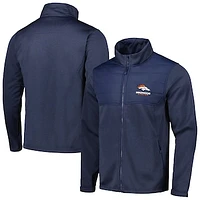 Men's Dunbrooke Heather Navy Denver Broncos Explorer Tech Full-Zip Jacket