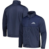 Men's Dunbrooke Heather Navy Seattle Seahawks Explorer Tech Full-Zip Jacket