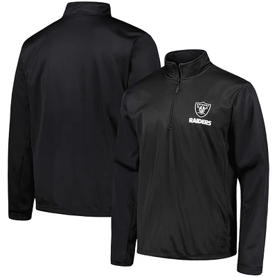 Men's Dunbrooke Black Las Vegas Raiders All-Star Tech Quarter-Zip Top