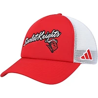 Men's adidas Scarlet Rutgers Scarlet Knights Script Trucker Snapback Hat