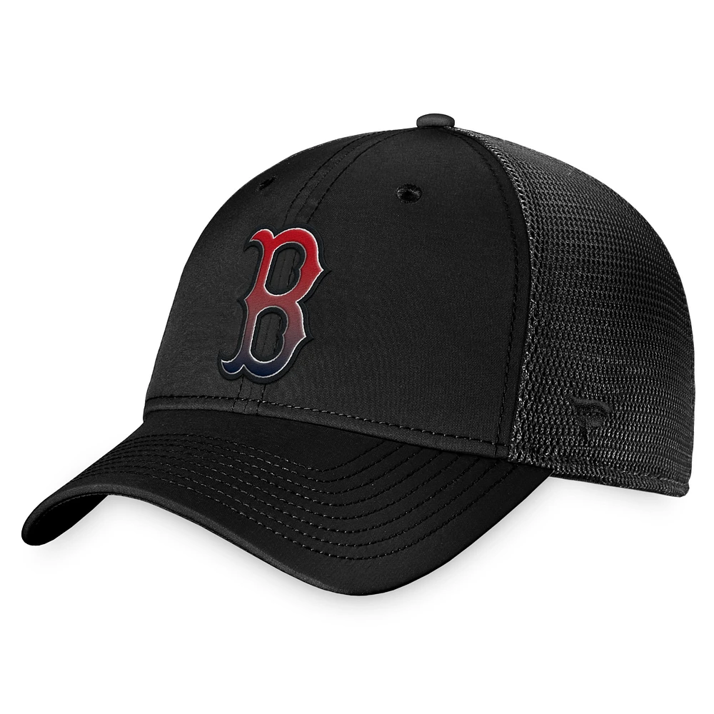 Men's Fanatics Black Boston Red Sox Color Fade Trucker Snapback Hat