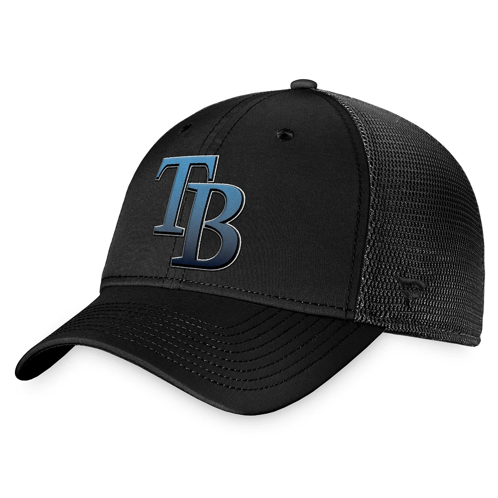 Men's Fanatics Black Tampa Bay Rays Color Fade Trucker Snapback Hat