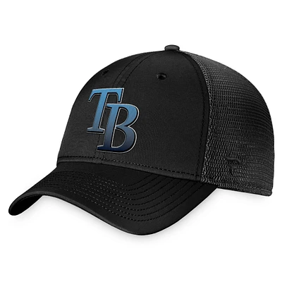 Men's Fanatics Black Tampa Bay Rays Color Fade Trucker Snapback Hat