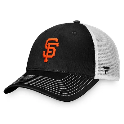 Men's Fanatics Black/White San Francisco Giants Team Core Unstructured Trucker Adjustable Hat