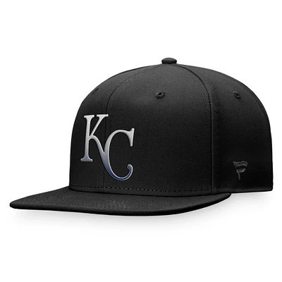 Men's Majestic Black Kansas City Royals Color Fade Snapback Hat