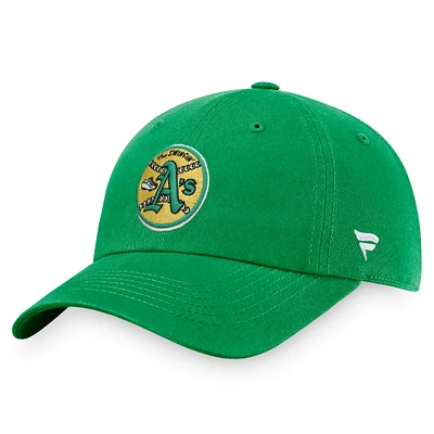 Men's Fanatics Kelly Green Oakland Athletics Cooperstown Collection Core Adjustable Hat