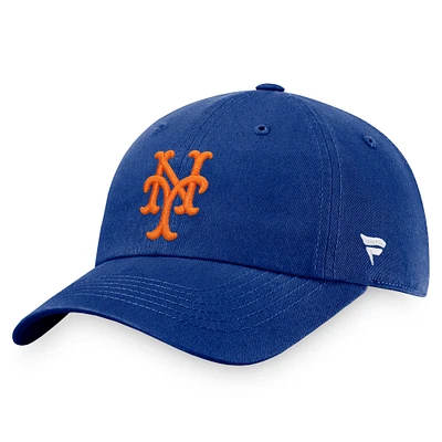 Men's Fanatics Royal New York Mets Cooperstown Collection Core Adjustable Hat