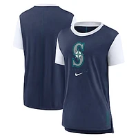 Women's Nike  Navy Seattle Mariners Local Touch Fashion Top