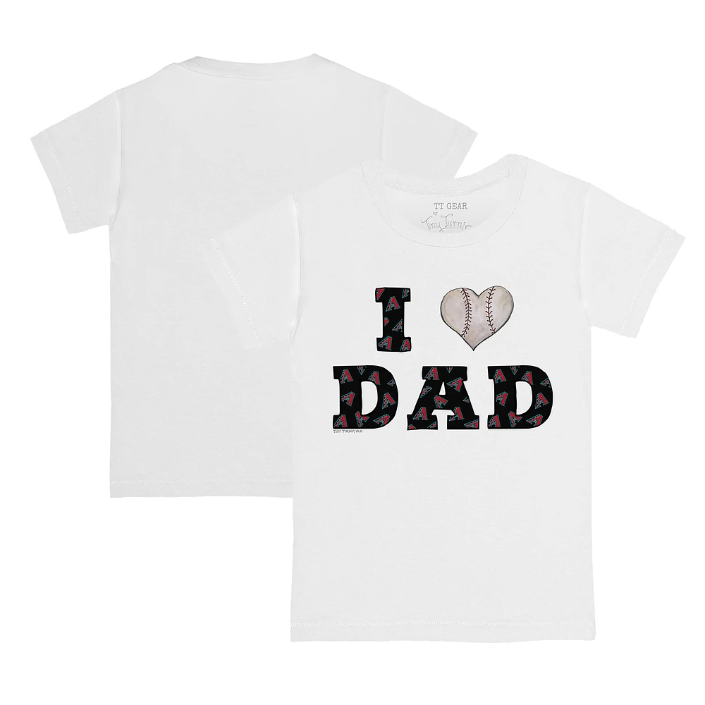 Infant Tiny Turnip White Arizona Diamondbacks I Love Dad T-Shirt