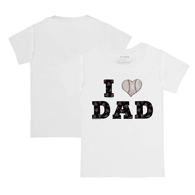 Infant Tiny Turnip White Arizona Diamondbacks I Love Dad T-Shirt