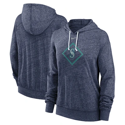 Women's Nike Navy Seattle Mariners Diamond Icon Gym Vintage Lightweight Hooded Top