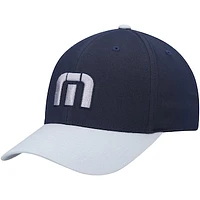 Men's TravisMathew Navy/Gray Skipper Tri-Blend Snapback Hat