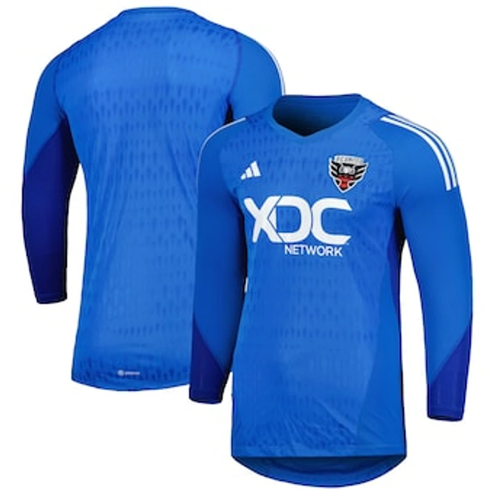 Men's adidas Blue D.C. United 2023 Goalkeeper Long Sleeve Replica Jersey