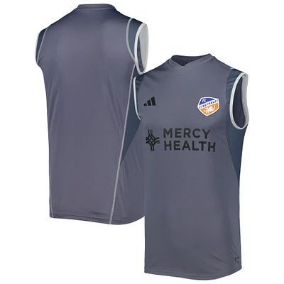 Men's adidas Gray FC Cincinnati 2023 On-Field Sleeveless Training Jersey