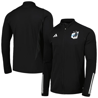 Men's adidas Black Minnesota United FC 2023 On-Field AEROREADY Full-Zip Training Top