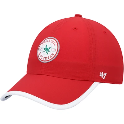 Men's '47 Scarlet Ohio State Buckeyes Microburst Team Clean Up Adjustable Hat