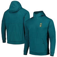 Men's adidas Teal LA Galaxy 2023 Player Travel Pullover Hoodie