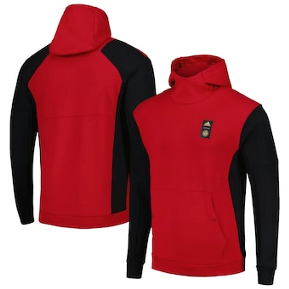 Men's adidas Red Atlanta United FC 2023 Player Travel Pullover Hoodie