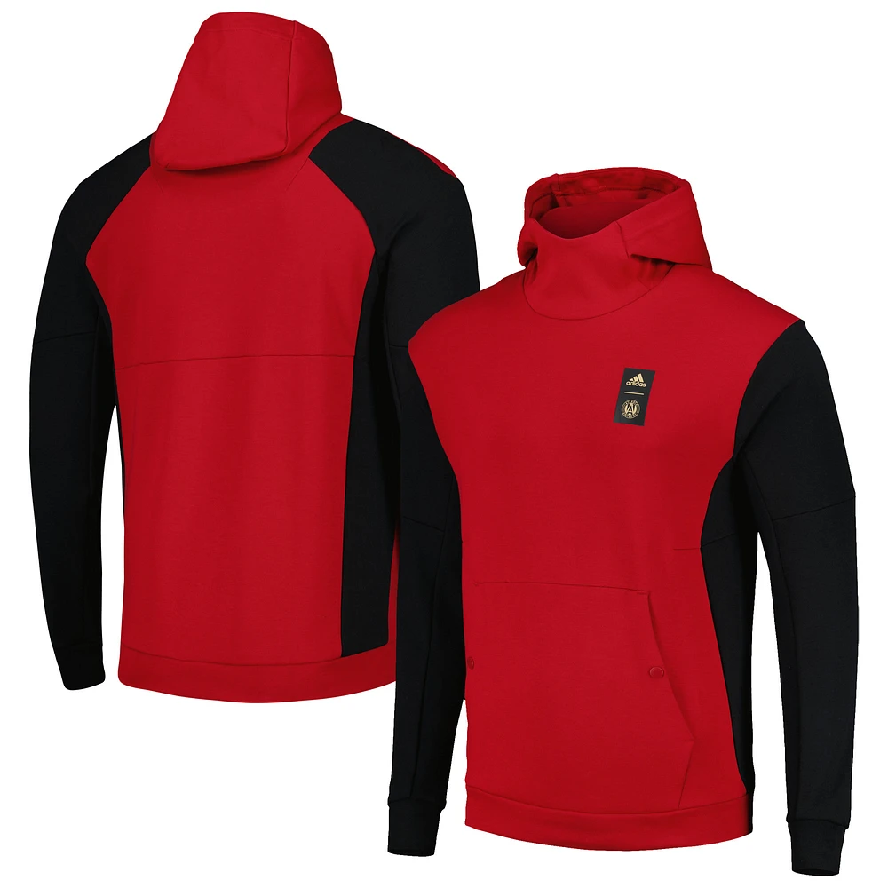 Men's adidas Red Atlanta United FC 2023 Player Travel Pullover Hoodie