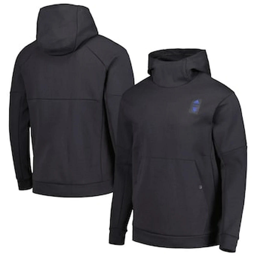 Men's adidas Black San Jose Earthquakes 2023 Player Travel Pullover Hoodie