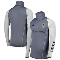 Men's adidas Gray Columbus Crew Warm Raglan COLD.RDY Top