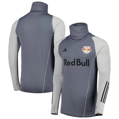 Men's adidas Gray New York Red Bulls Warm Raglan COLD.RDY Top