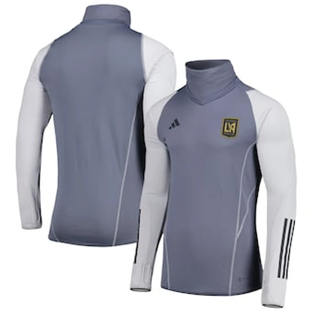 Men's adidas Gray LAFC Warm Raglan COLD.RDY Top